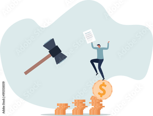 Penalty fine to pay for prohibited legal, charge and expense punishment notice, traffic charge bill concept.person's life situation and his activities.