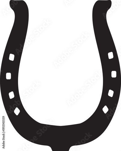 Horseshoe Silhouette. Vector illustrations