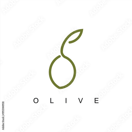olive and co typography logo design template vector