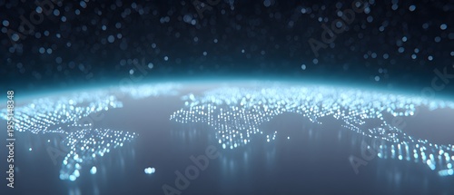 Global payment network visual with fintech elements