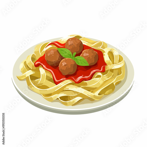 Nudeln mit Fleischbällchen