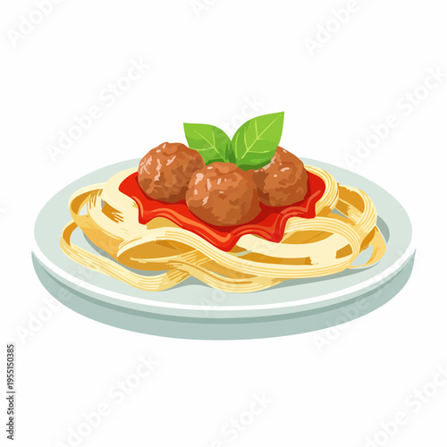 Nudeln mit Fleischbällchen