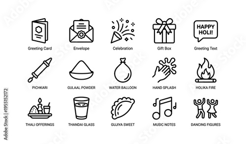 Icons of holi festival: celebration symbols and traditions