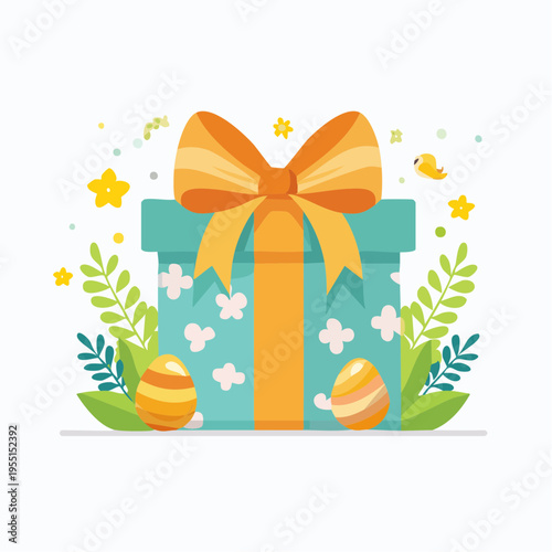 Oster-Geschenkbox mit Schleife