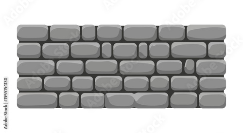 Seamless cartoon brick wall pattern for game design and backgrounds