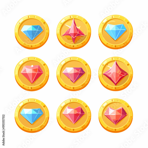 Power-Up Symbole und Sammelobjekte für Fantasy-Spiele