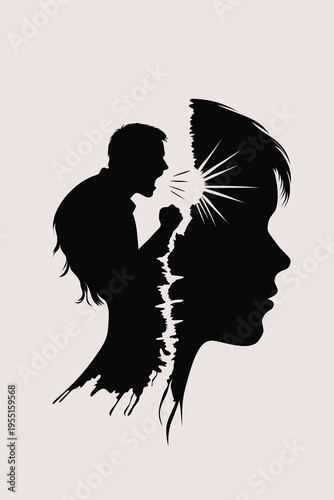 Scared Child in Dysfunctional Family: Shouting Noise Trauma, Fear, Authority & Pain