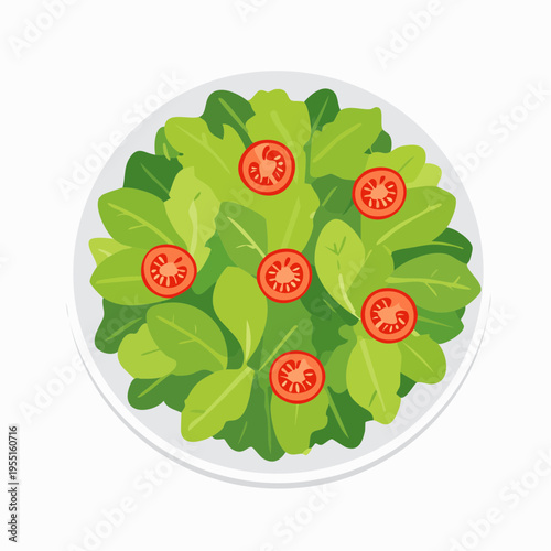 Grüner Salat mit Cocktailtomaten