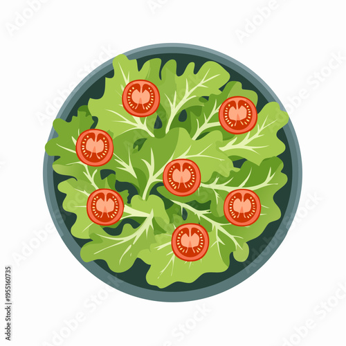 Grüner Salat mit Cocktailtomaten