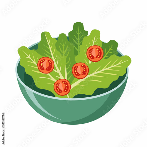 Grüner Salat mit Cocktailtomaten