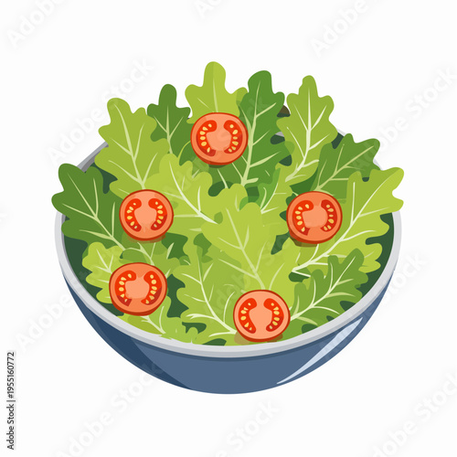 Grüner Salat mit Cocktailtomaten