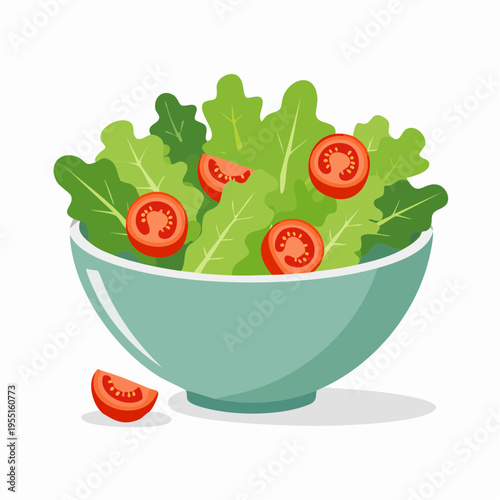 Grüner Salat mit Cocktailtomaten