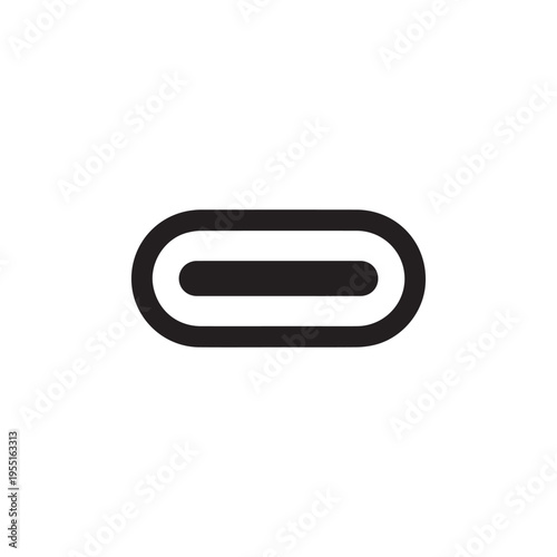 USB type c icon vector

