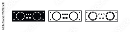 Digital Display Interface Icons Set