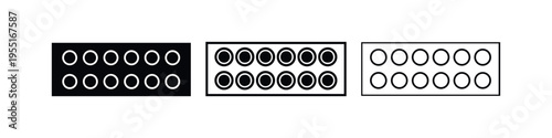 Button Array Interface Icons Set
