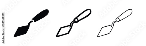 Diamond Trowel Icons Set