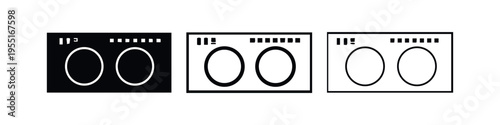 Washing Machine Control Panel Icons Set