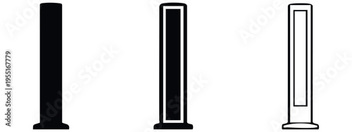 Minimalist Cylindrical Electronic Device Icon Collection. Modern Tech Appliance for Smart Living.