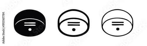 Sleeping Mask or Covered Face Icon Set. Rest and Relaxation Concept for Nighttime or Meditation.