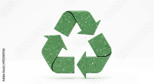 Green recycling symbol representing environmental sustainability and eco-friendly practices for a healthier planet