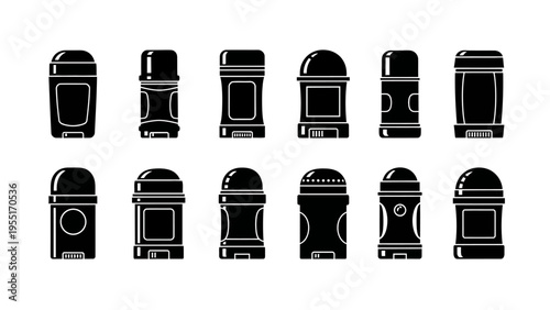 Collection of various black camera icons.