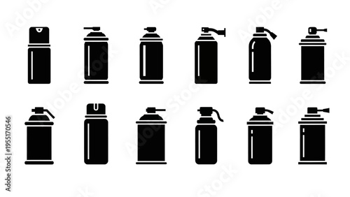 Collection of various spray paint cans.