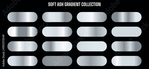 Soft Ash Gradient Collection Vector Swatches Set for Modern Design and UI Elements