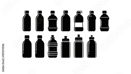 Collection of various plastic bottles.