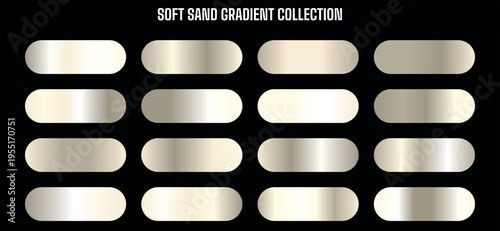 Soft Sand Gradient Collection Vector Swatches for Modern Design and Web Backgrounds