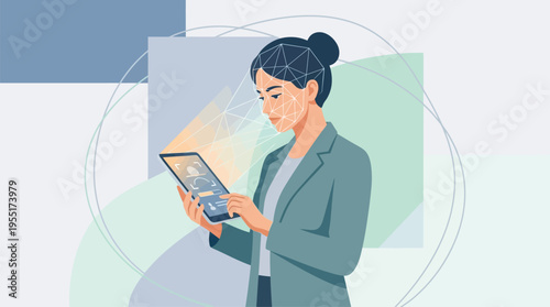 Businesswoman Using Digital Tablet Device.