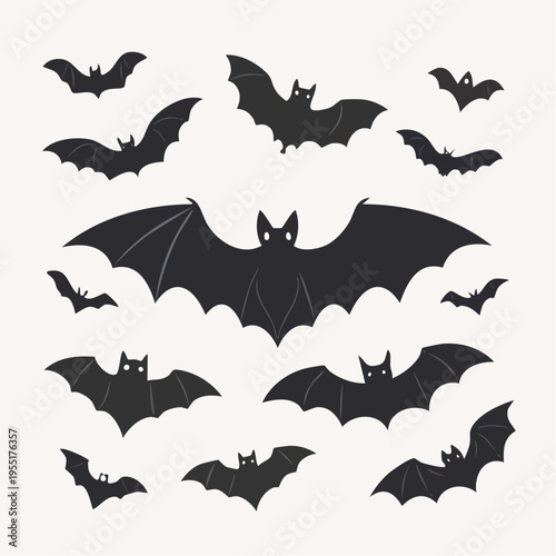 Fledermaus Silhouette Set