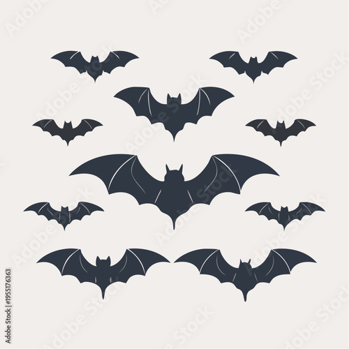 Fledermaus Silhouette Set