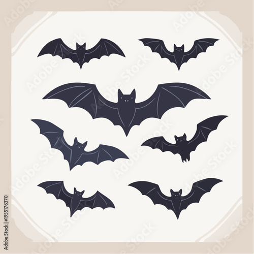 Fledermaus Silhouette Set