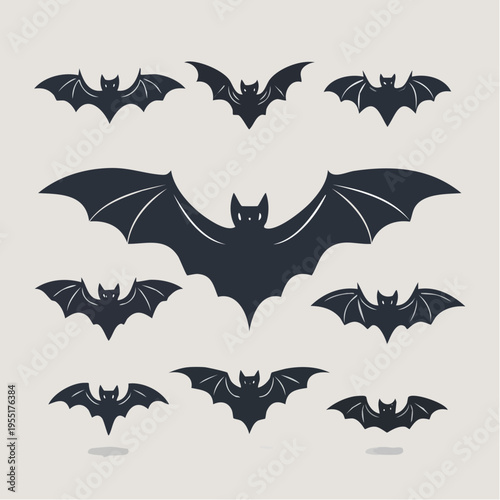 Fledermaus Silhouette Set