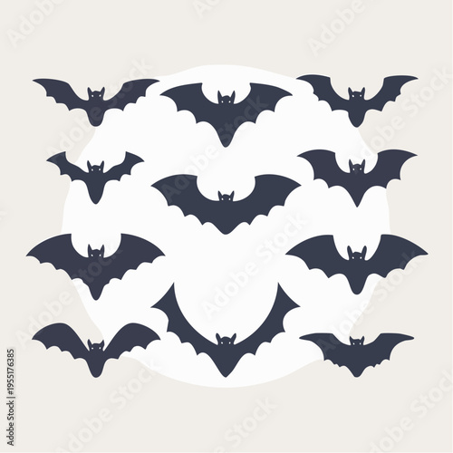 Fledermaus Silhouette Set