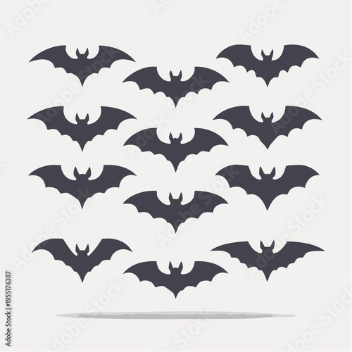 Fledermaus Silhouette Set