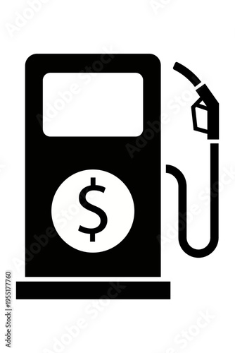 Gas pump with dollar sign icon representing fuel costs and economic impact