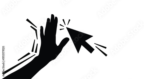 blocking cyber attack with hand gesture