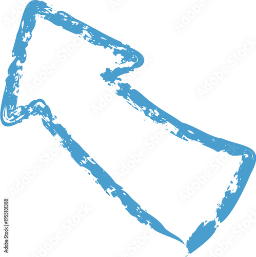 Arrow Pointing Up Crayon Sketch