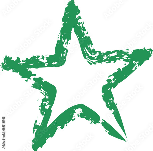 Star Brush Stroke Outline Sketch