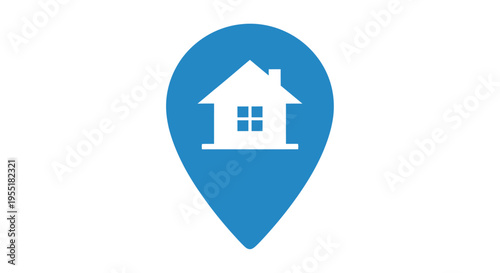 House Location Icon Real Estate Symbol.