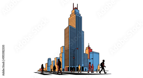 Modern City Skyscraper Architecture Design.