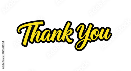 Thank You Message in Yellow.