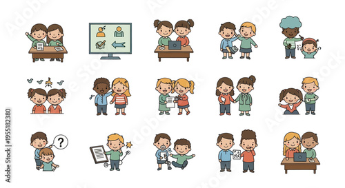 People interacting in various settings daily.