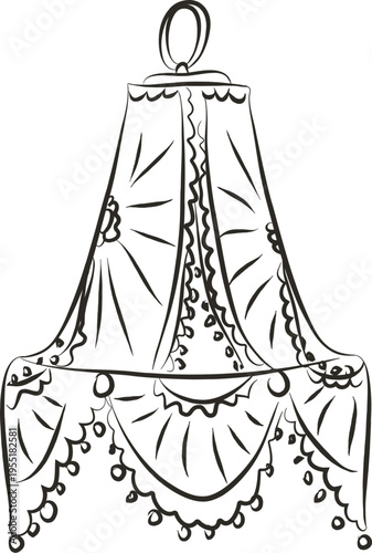 Canopy Wedding Drapery Sketch