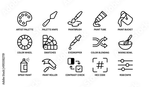 Artistic tools and symbols for creative design and color management