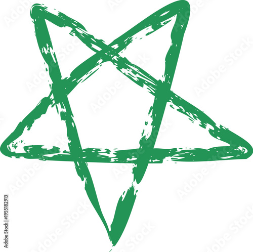 Star Scribble Handdrawn Grunge