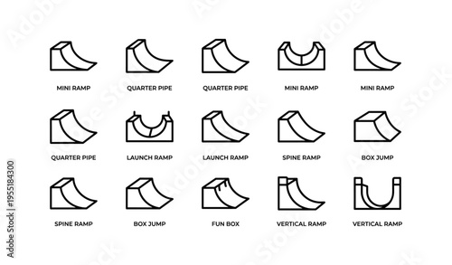 Skatepark ramp designs: mini, quarter, launch, spine, box, vertical
