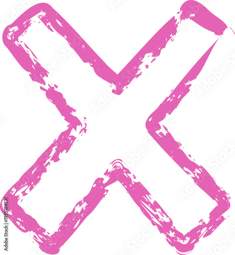 Cross Mark Brush Stroke Grunge