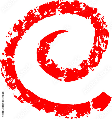 Spiral Brush Stroke Grunge Symbol